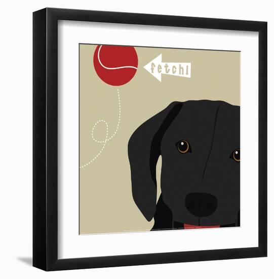 Peek-a-Boo Labrador-Yuko Lau-Framed Art Print