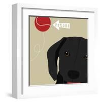 Peek-a-Boo Labrador-Yuko Lau-Framed Art Print