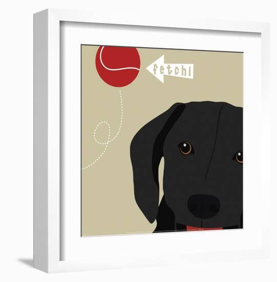 Peek-a-Boo Labrador-Yuko Lau-Framed Art Print