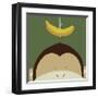 Peek-a-Boo Monkey-Yuko Lau-Framed Art Print