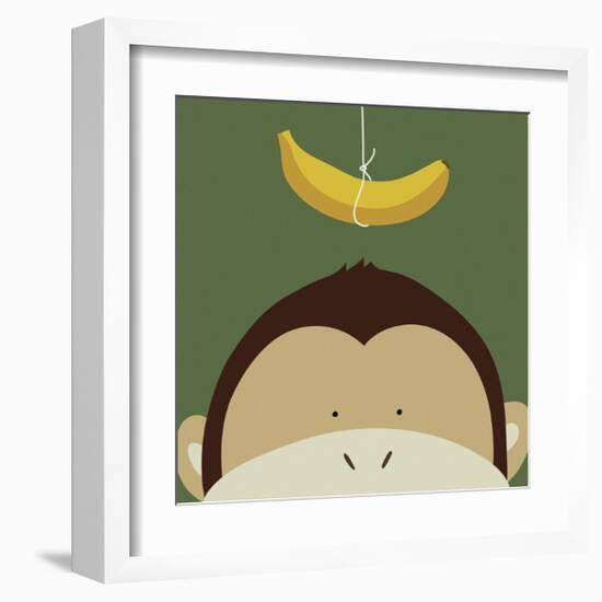 Peek-a-Boo Monkey-Yuko Lau-Framed Art Print