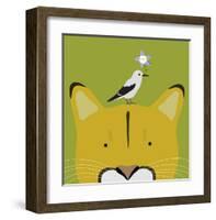 Peek-a-Boo Puma-Yuko Lau-Framed Art Print