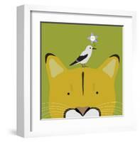 Peek-a-Boo Puma-Yuko Lau-Framed Art Print