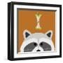 Peek-a-Boo Raccoon-Yuko Lau-Framed Art Print