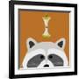 Peek-a-Boo Raccoon-Yuko Lau-Framed Art Print