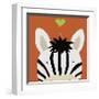 Peek-a-Boo Zebra-Yuko Lau-Framed Art Print