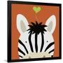 Peek-a-Boo Zebra-Yuko Lau-Framed Art Print