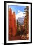 Peekaboo Loop Trail Switchbacks Wind Through Hoodoos Lit by Early Morning Sun in Winter-Eleanor Scriven-Framed Photographic Print