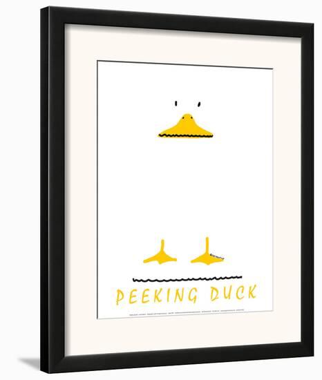 Peeking Duck-Leo Posillico-Framed Art Print
