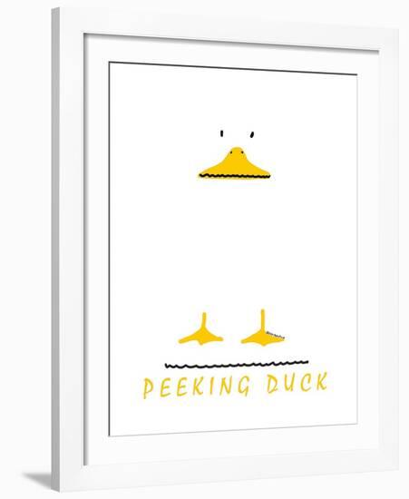 Peeking Duck-Leo Posillico-Framed Art Print