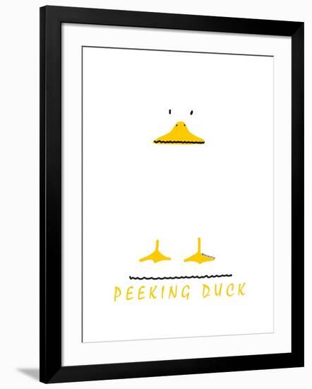 Peeking Duck-Leo Posillico-Framed Art Print