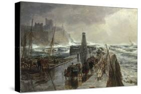 Peel Harbour, Isle of Man, 1875-Samuel Bough-Stretched Canvas