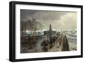 Peel Harbour, Isle of Man, 1875-Samuel Bough-Framed Giclee Print