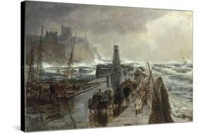 Peel Harbour, Isle of Man, 1875-Samuel Bough-Stretched Canvas