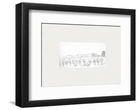 Peel Park Sketch II, 1920-Laurence Stephen Lowry-Framed Premium Giclee Print