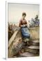 Peeling an Apple-Daniel Ridgway Knight-Framed Giclee Print