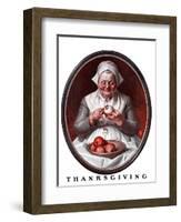 "Peeling Apples,"November 28, 1925-Joseph Christian Leyendecker-Framed Giclee Print