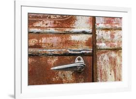 Peeling paint and door handle on abandoned truck door, Palouse region of Eastern Washington State-Adam Jones-Framed Photographic Print