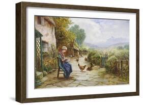 Peeling Potatoes-Ernest Walbourn-Framed Giclee Print