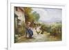 Peeling Potatoes-Ernest Walbourn-Framed Giclee Print