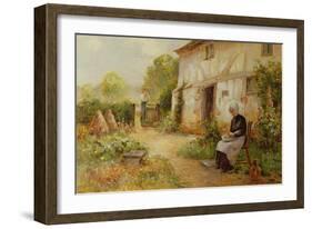 Peeling Potatoes-Ernest Walbourn-Framed Giclee Print