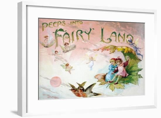 Peeps into Fairyland-F.E. Weatherly-Framed Art Print