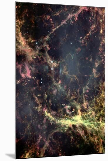 Peering into the Heart of the Crab Nebula Space Art-null-Mounted Photo