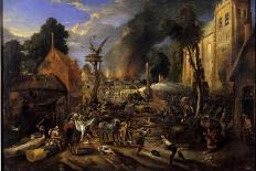 Spanish Conquest of a Flemish Village-Peeter Snayers-Giclee Print