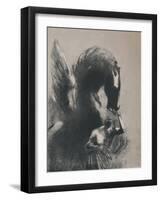 'Pegasus Captive', 1889, (1946)-Odilon Redon-Framed Giclee Print