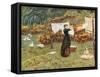 Pegging Out the Washing in the English Countryside-null-Framed Stretched Canvas