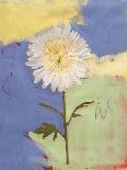 Yellow Flower Blue Bottle-Peggy Brown-Giclee Print