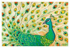 Pretty Pretty Peacock-Peggy Davis-Art Print