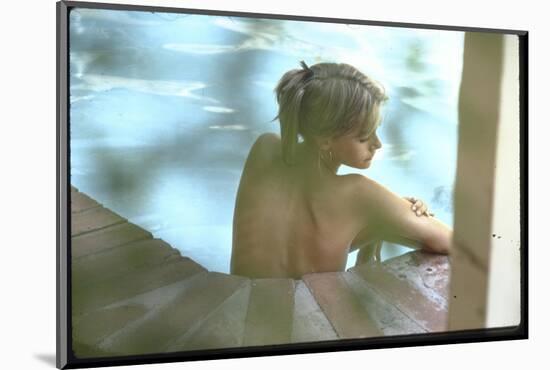 Peggy Lipton in Her Pool-Charles Moore-Mounted Photographic Print