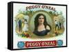 Peggy O'Neal Brand Cigar Box Label-Lantern Press-Framed Stretched Canvas