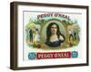 Peggy O'Neal Brand Cigar Box Label-Lantern Press-Framed Art Print