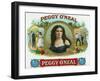 Peggy O'Neal Brand Cigar Box Label-Lantern Press-Framed Art Print