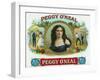 Peggy O'Neal Brand Cigar Box Label-Lantern Press-Framed Art Print