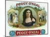 Peggy O'Neal Brand Cigar Box Label-Lantern Press-Mounted Art Print