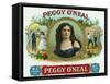 Peggy O'Neal Brand Cigar Box Label-Lantern Press-Framed Stretched Canvas