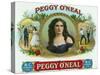 Peggy O'Neal Brand Cigar Box Label-Lantern Press-Stretched Canvas