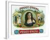 Peggy O'Neal Brand Cigar Box Label-Lantern Press-Framed Art Print