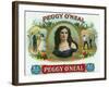 Peggy O'Neal Brand Cigar Box Label-Lantern Press-Framed Art Print