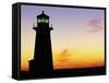 Peggy's Cove Lighthouse at Sunset-Paul Souders-Framed Stretched Canvas