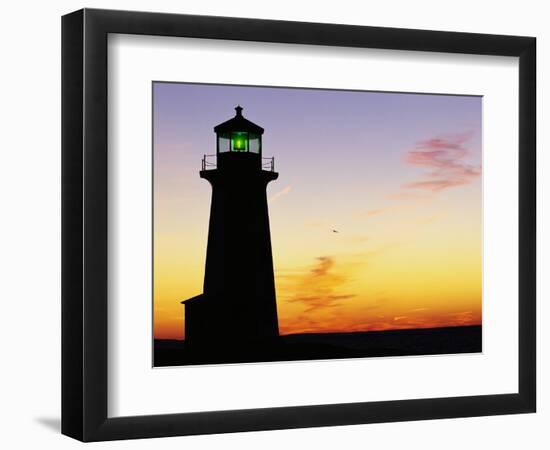 Peggy's Cove Lighthouse at Sunset-Paul Souders-Framed Photographic Print