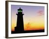 Peggy's Cove Lighthouse at Sunset-Paul Souders-Framed Photographic Print