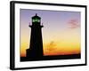 Peggy's Cove Lighthouse at Sunset-Paul Souders-Framed Photographic Print