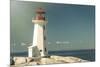 Peggy's Cove Lighthouse with a Polaroid Film Effect and Light Texture-onepony-Mounted Photographic Print