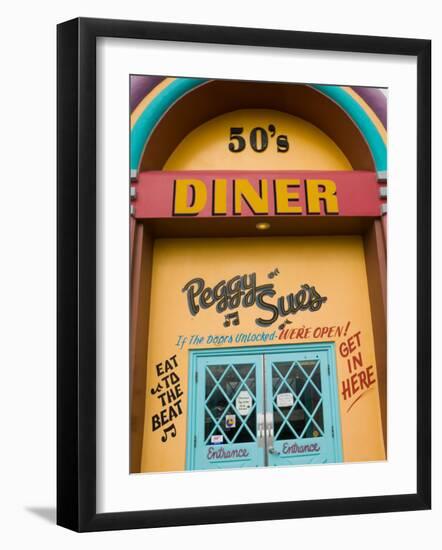 Peggy Sue's Nifty Fifties Diner, Yermo, California, USA-Walter Bibikow-Framed Photographic Print