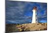 Peggys Cove Lighthouse Sunset-null-Mounted Art Print