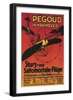 Pegoud In Hannover-Acrobatic Pilot Loops-null-Framed Art Print